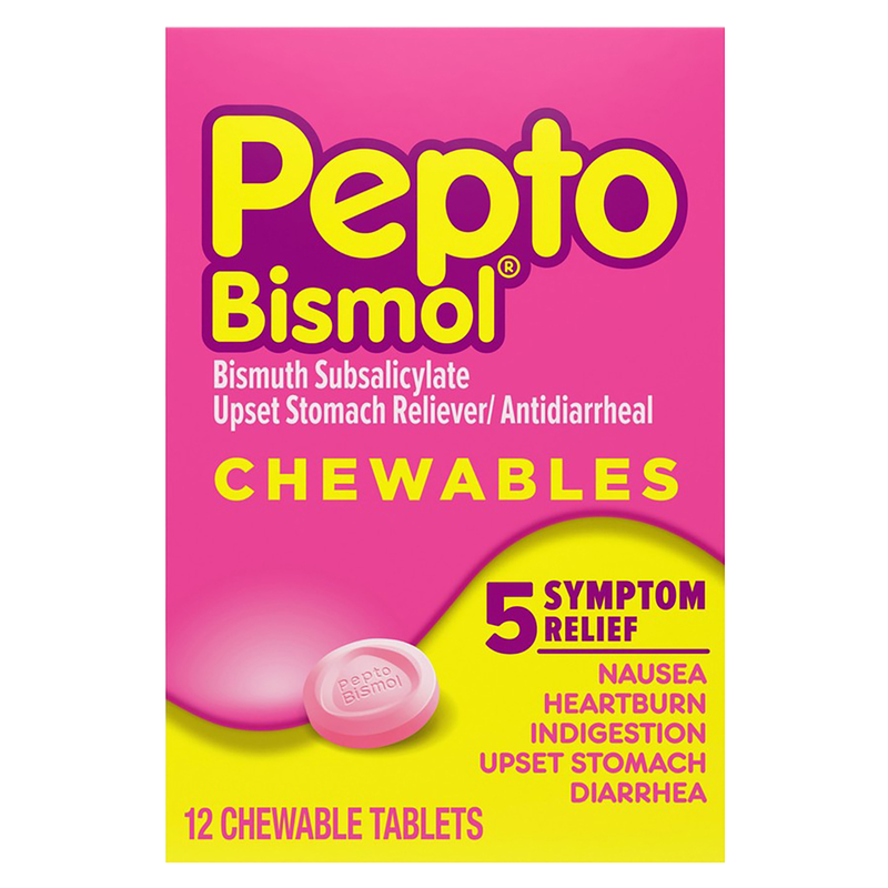 Pepto Bismol Chewable Original Tablets 12ct