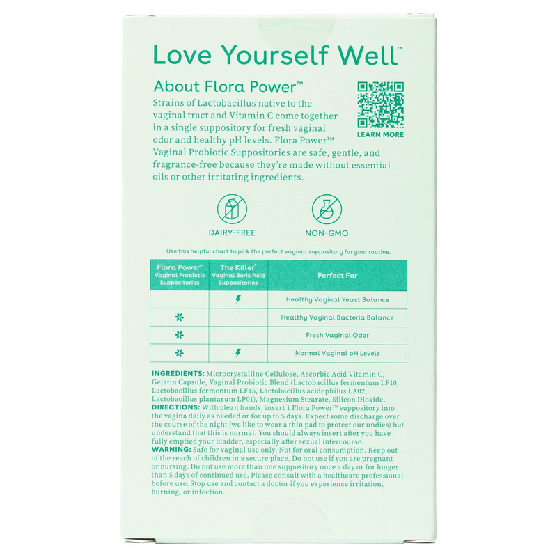 Flora Power Vaginal Probiotic Suppositories Health fast delivery by