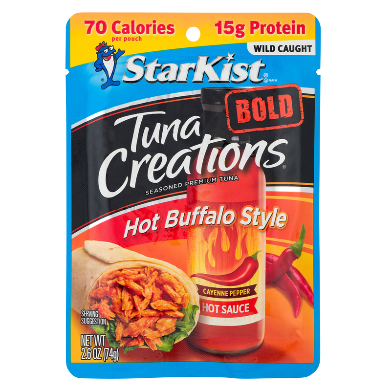 StarKist Tuna Creations Bold Hot Buffalo Style Seasoned Tuna in Pouch 2.6oz