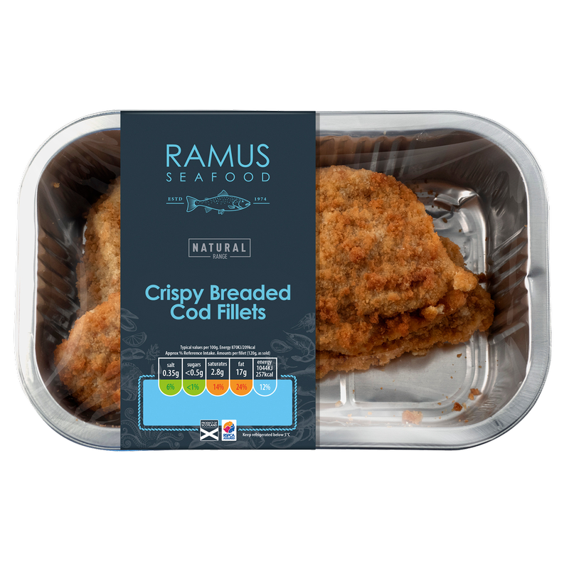 Ramus Crispy Breaded Cod Fillets, 240g