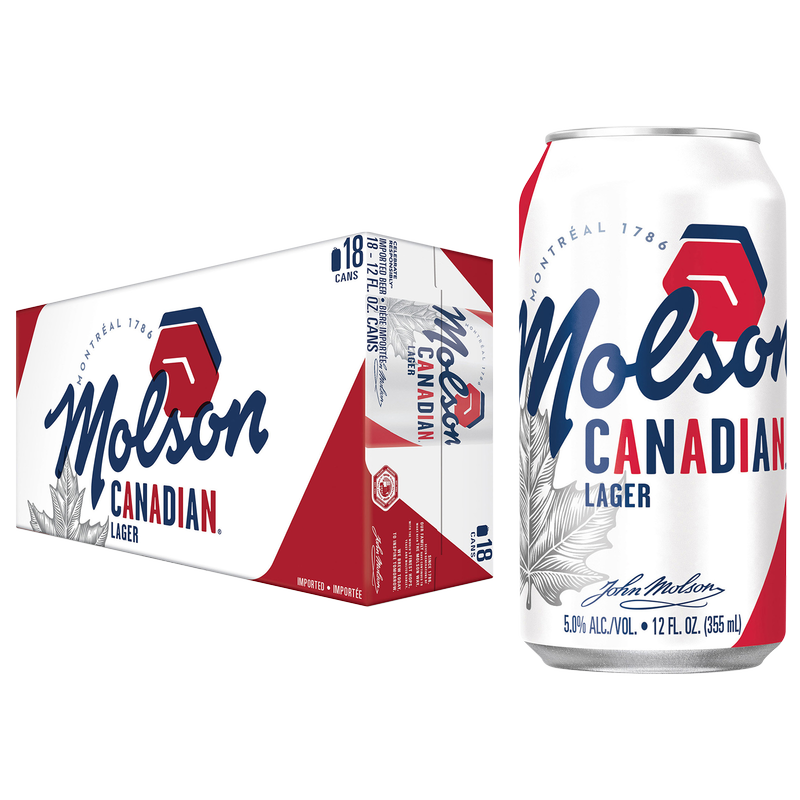 Molson Canadian 18pk 12oz Can 5.0% ABV