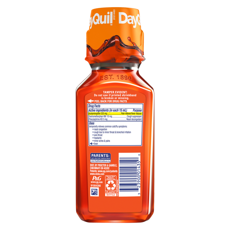 Vicks Dayquil Cold & Flu MultiSymptom Relief Liquid 8oz Health fast