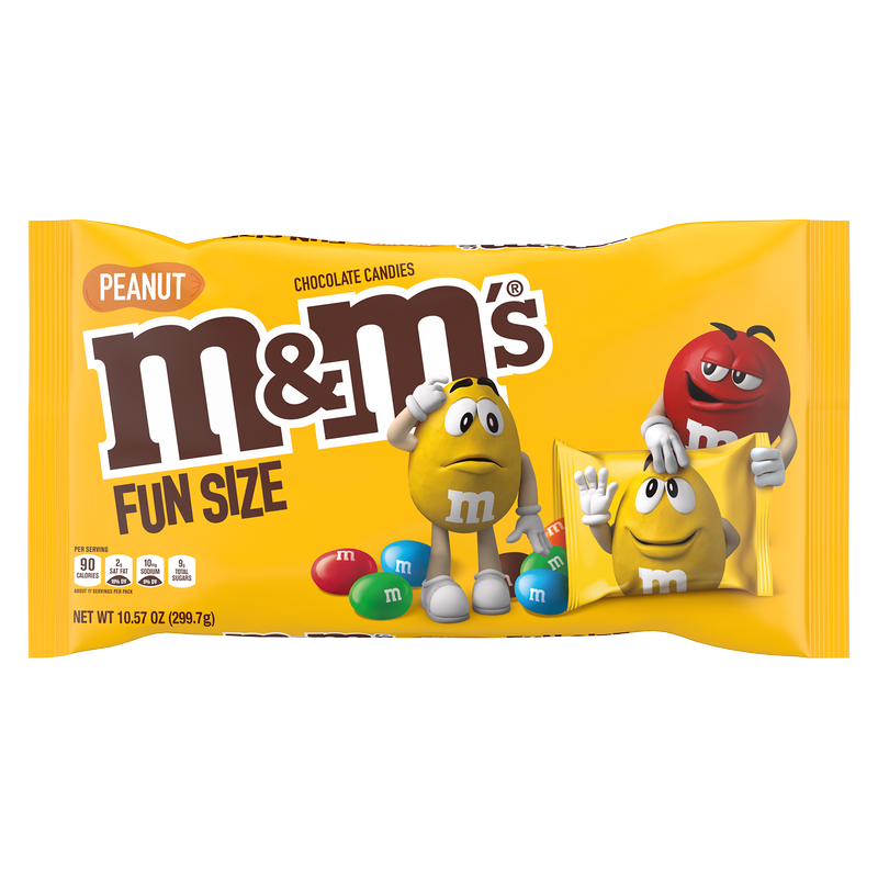 M&M Peanut Milk Chocolate Candies Fun Size 10.57oz