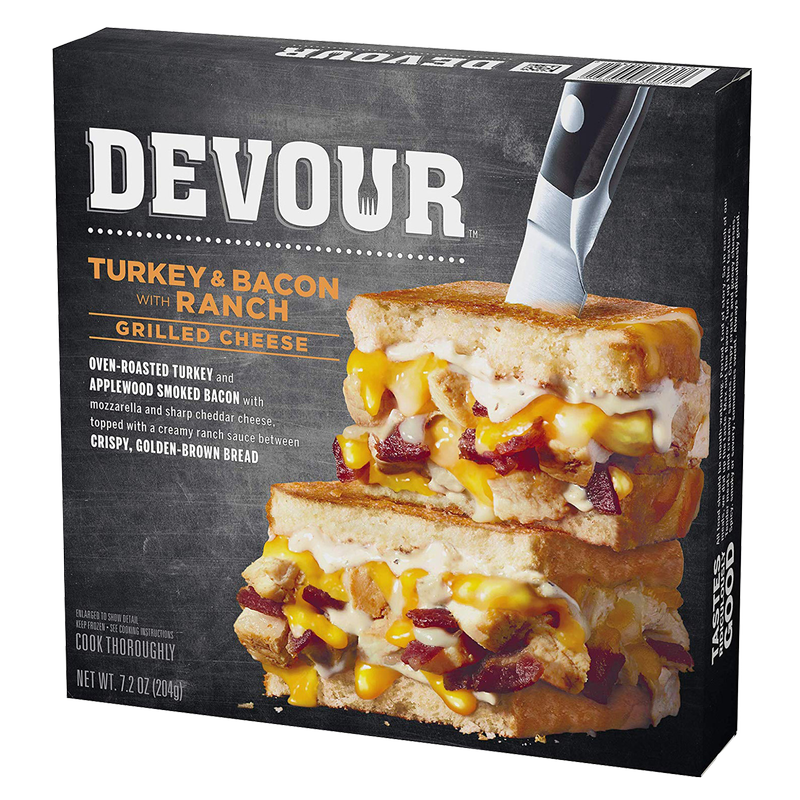 Devour Frozen Turkey, Bacon, & Ranch Grilled Cheese Meal 7.2oz