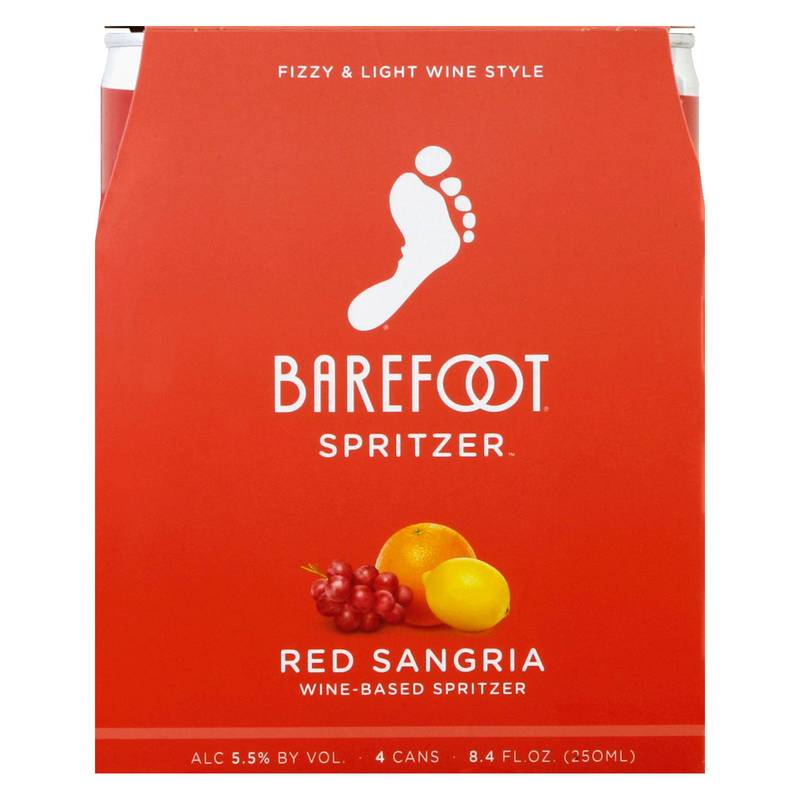 Barefoot Red Sangria Spritzer 4pk 250ml Can
