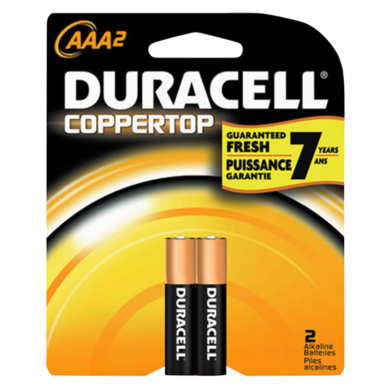 2ct Duracell Coppertop AAA Batteries