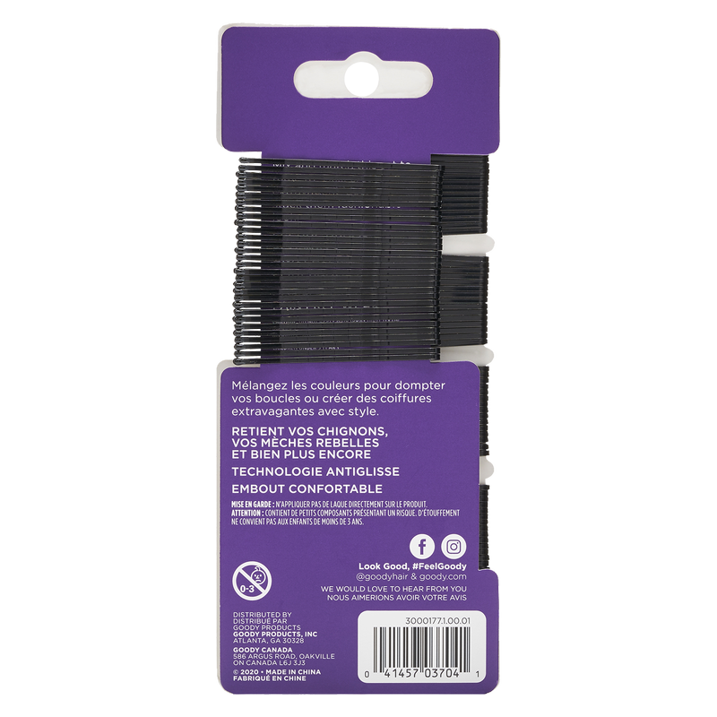 Goody Ouchless Black Bobby Pins - 90ct