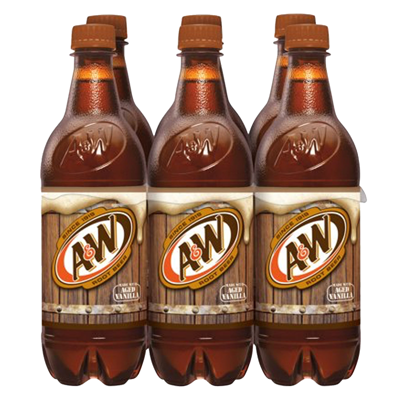 A&W Root Beer 6 Pack .5L Btls