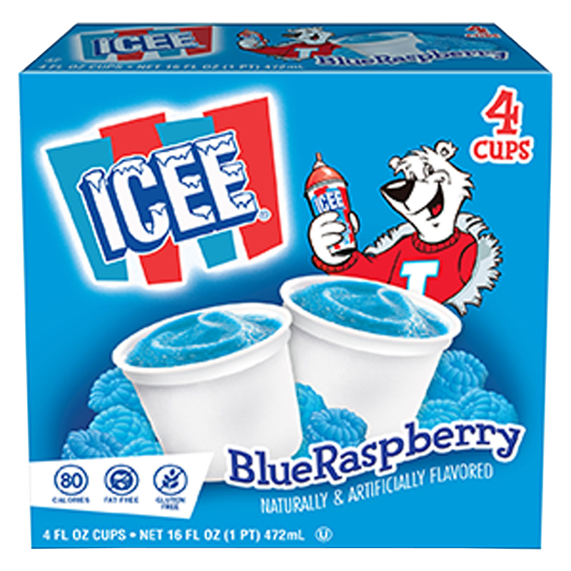 ICEE Frozen Blue Raspberry Cups 4ct