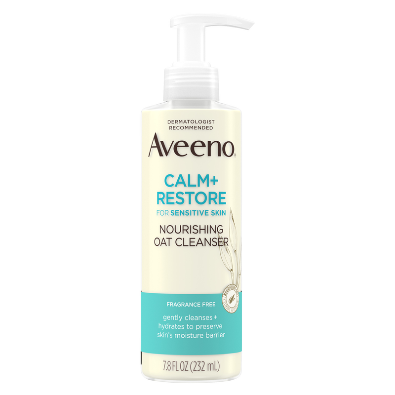 Aveeno Calm + Restore Nourishing Oat Cleanser For Sensitive Skin 7.8oz