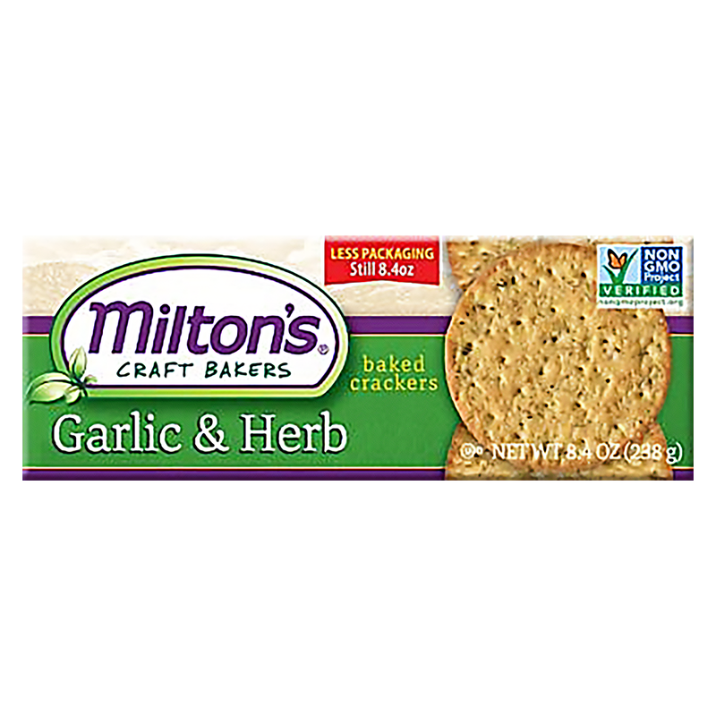 Milton's Crackers Garlic & Herb 8.4oz