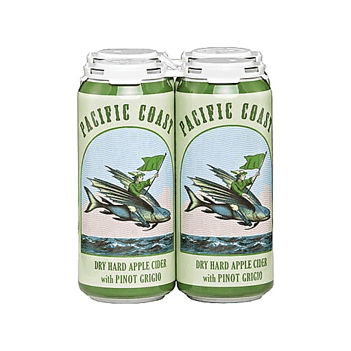 Pacific Coast Dry Hard Apple with Pinot Grigio 4pk 16oz Can