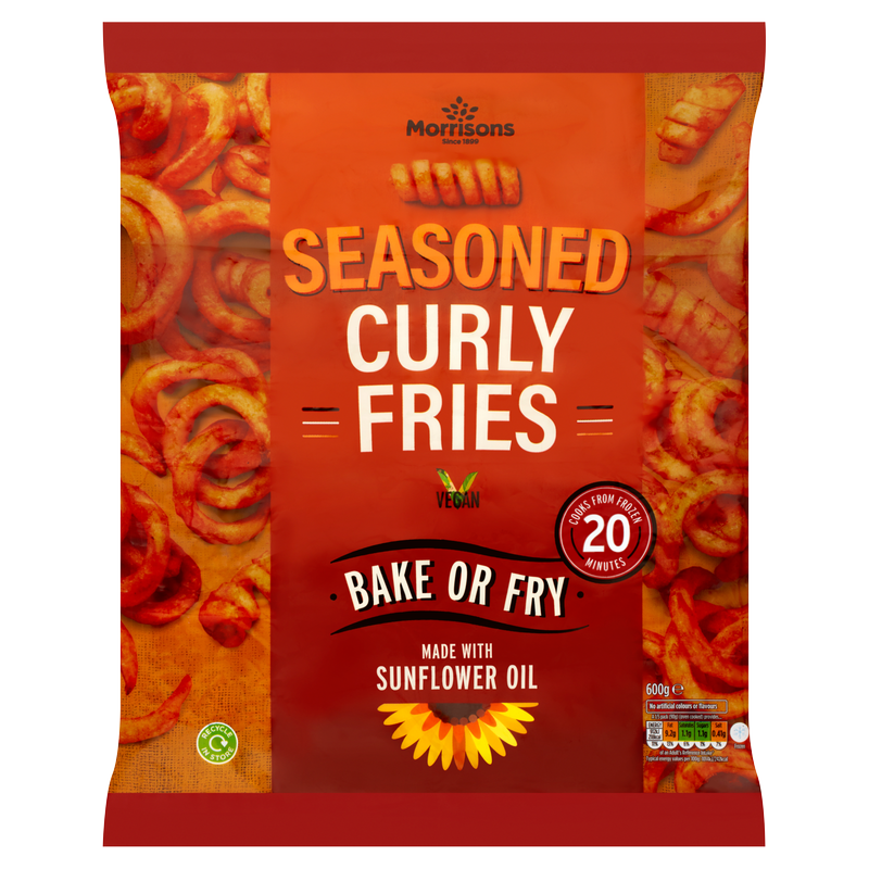 Morrisons Seasoned Curly Fries, 600g