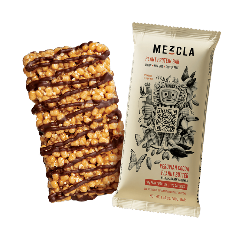 Mezcla Peruvian Cocoa Peanut Butter Plant Protein Bar 1.4oz