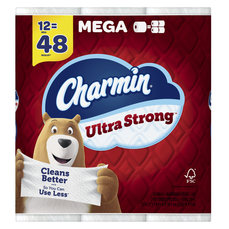 Charmin Ultra Strong Toilet Paper Mega Rolls 12ct