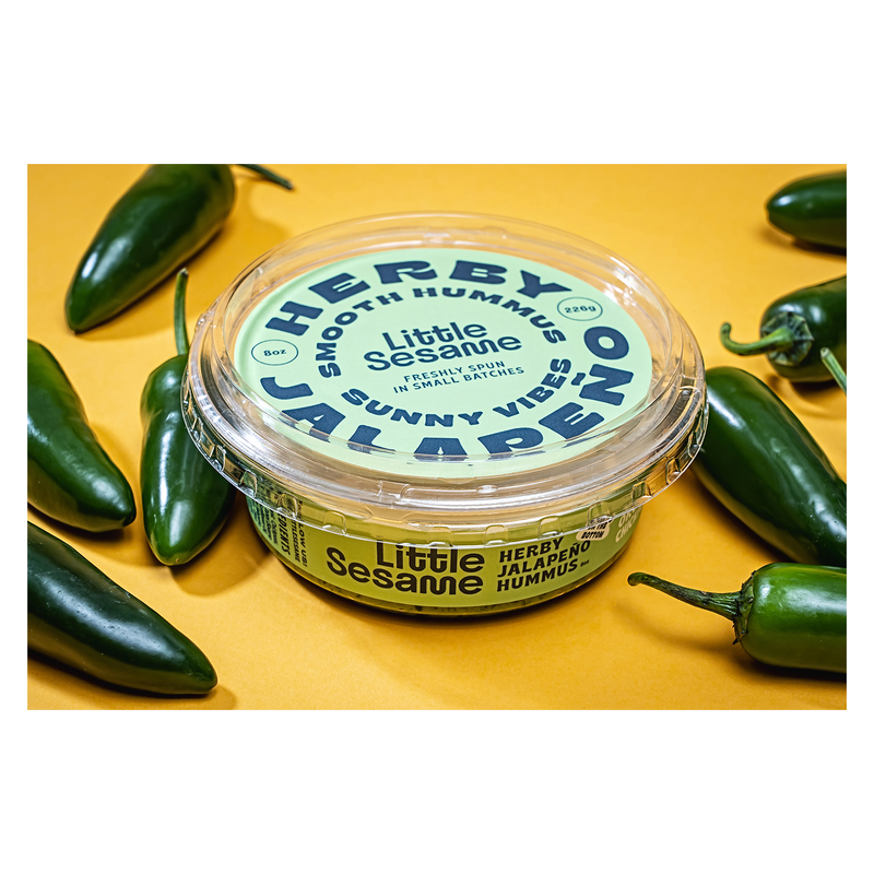 Little Sesame Herby Jalapeno Hummus 8oz Quick Meals fast delivery