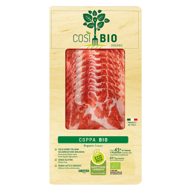 Golfera Cosi Bio Organic Sliced Coppa, 80g