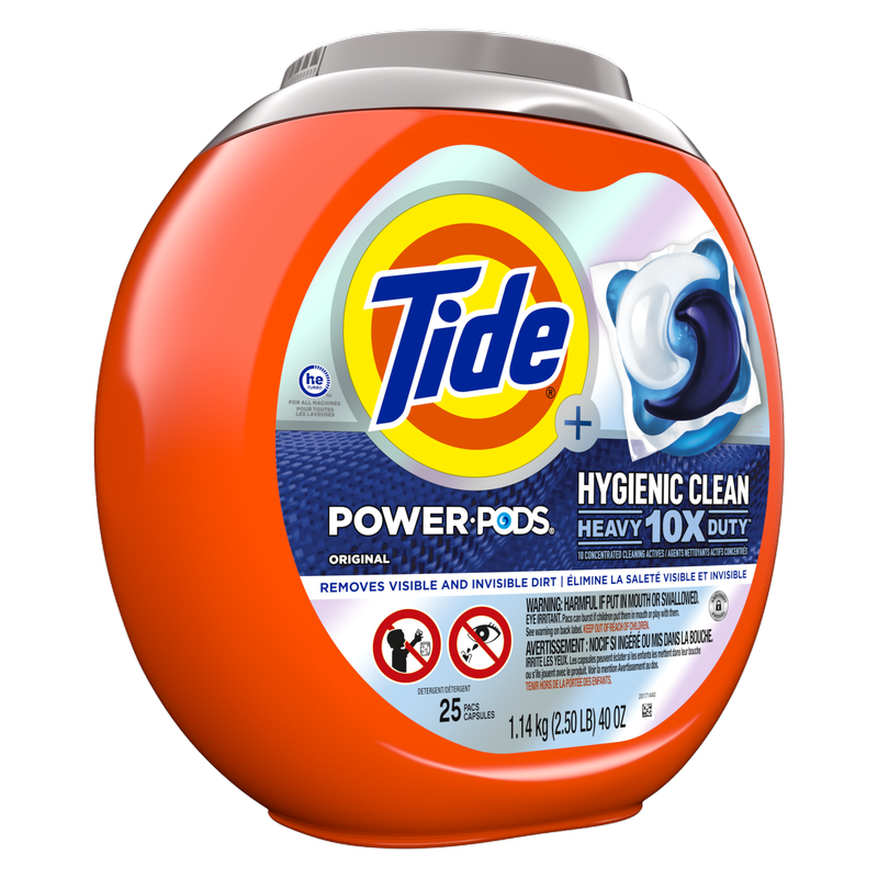 Tide Power PODS Laundry Detergent Pacs Hygienic Clean Original 25ct