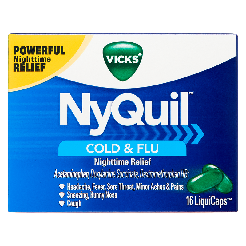 Vicks NyQuil Cold & Flu Nighttime Relief LiquiCaps 16ct