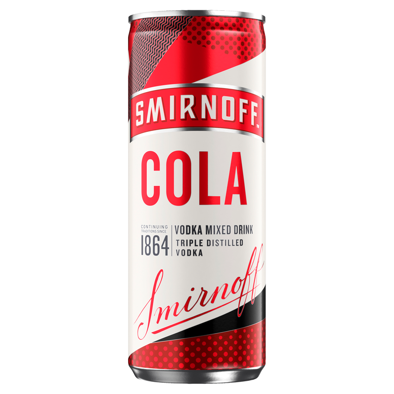 Smirnoff Red Label Vodka Cola, 250ml