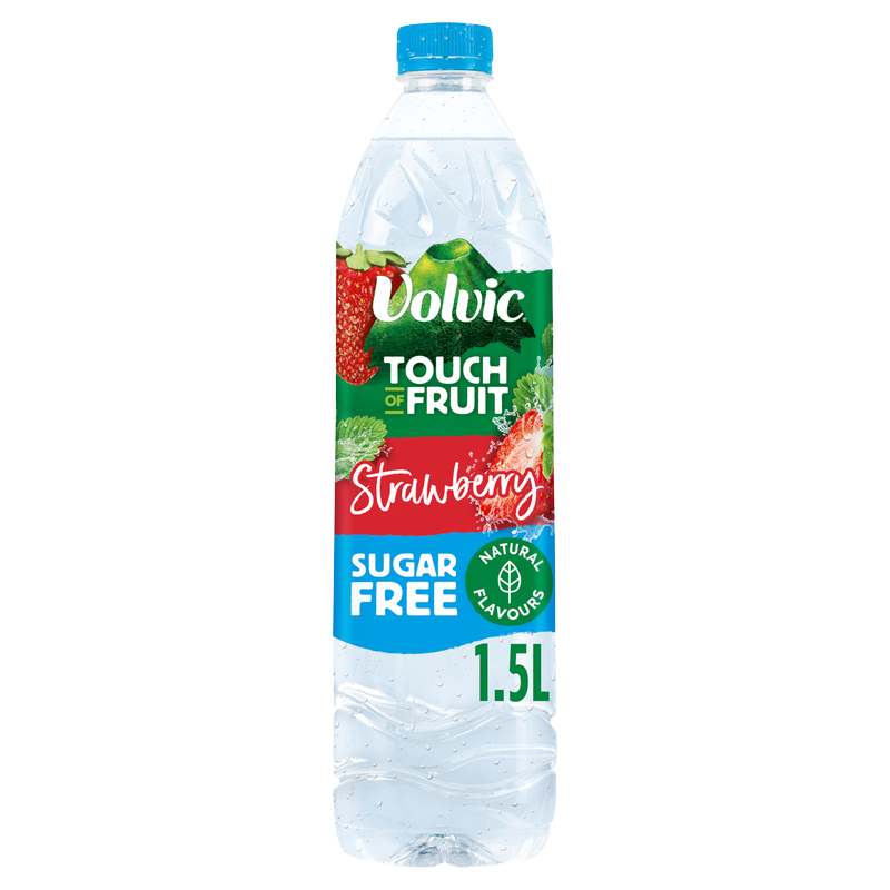 Volvic Strawberry Flavoured Water Sugar Free, 1.5L