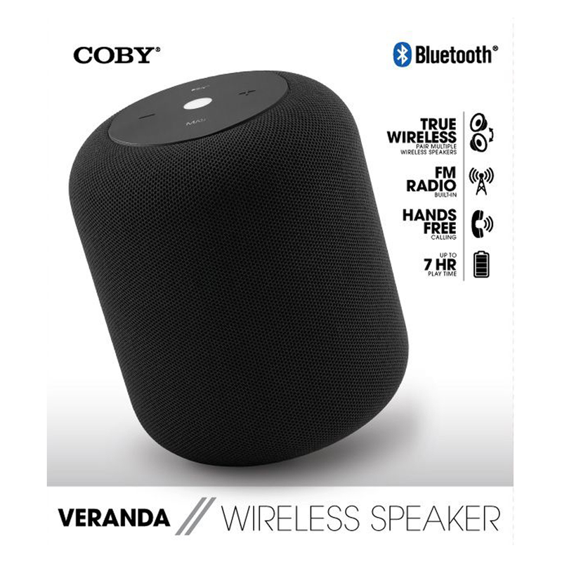 Coby 10W Wireless Bluetooth Speaker Black