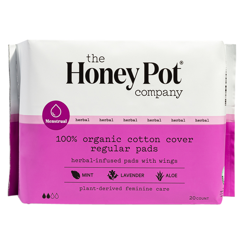 The Honey Pot Regular Herbal Menstrual Pads 20ct