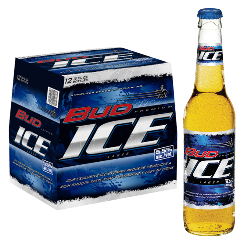 Bud Ice 12pk 12oz Btl 5.5% ABV