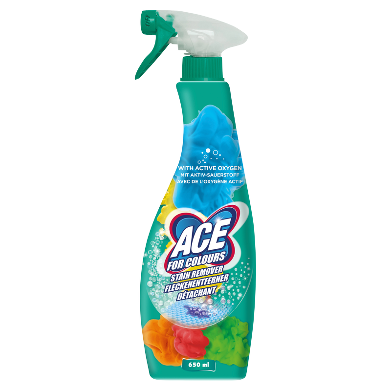 Ace Stain Remover Spray For Colours, 650ml
