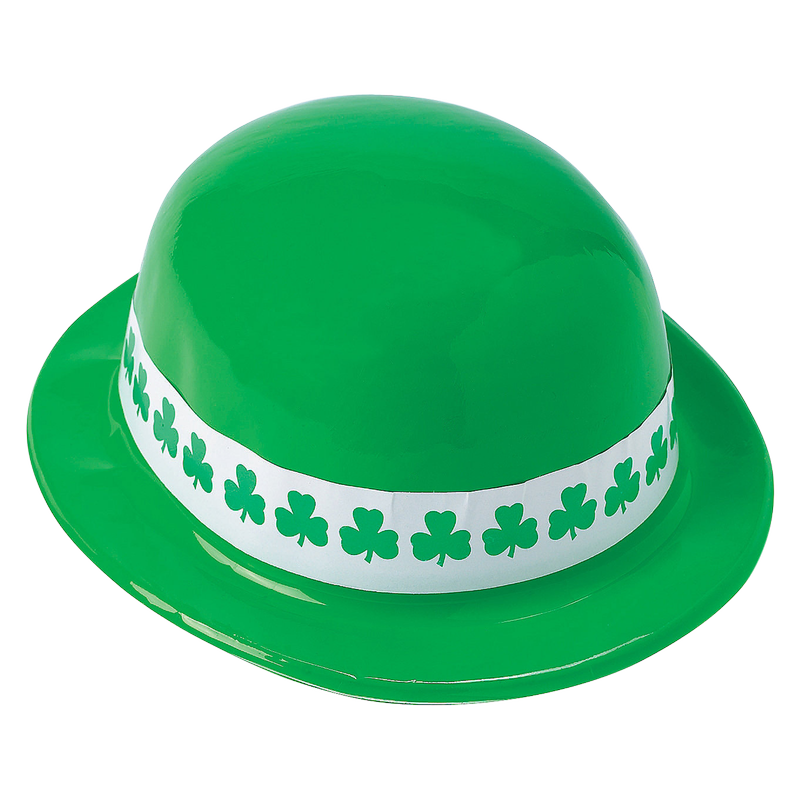 Neon Green Shamrock Band Derby Hats