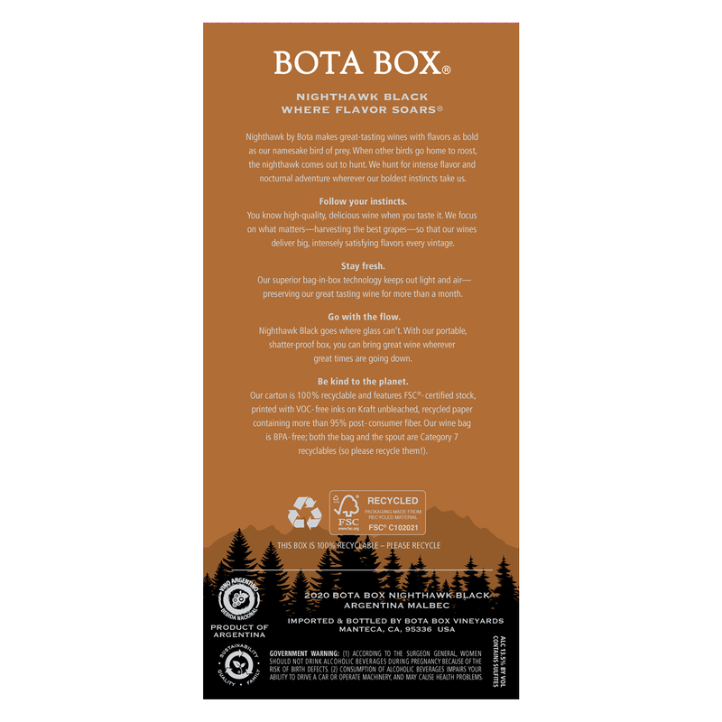 Bota Box Blackhawk Malbec 3 Liter Box
