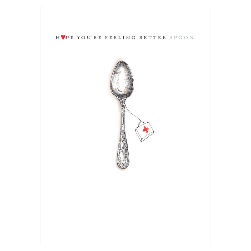 Ling Design Better Spoon Get Well Card, 1pcs