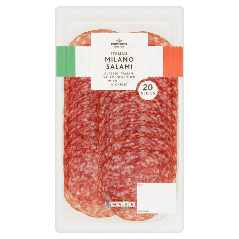 Morrisons Italian Salami Milano, 80g