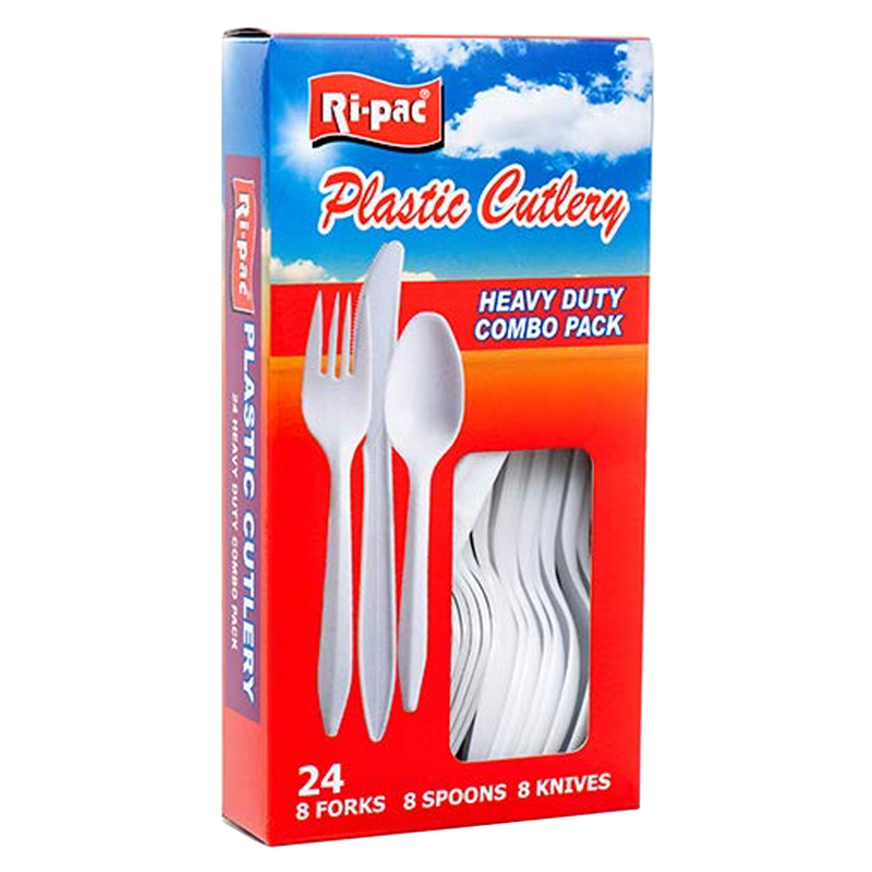 Ri-pac Heavy Duty Plastic Cutlery 24ct