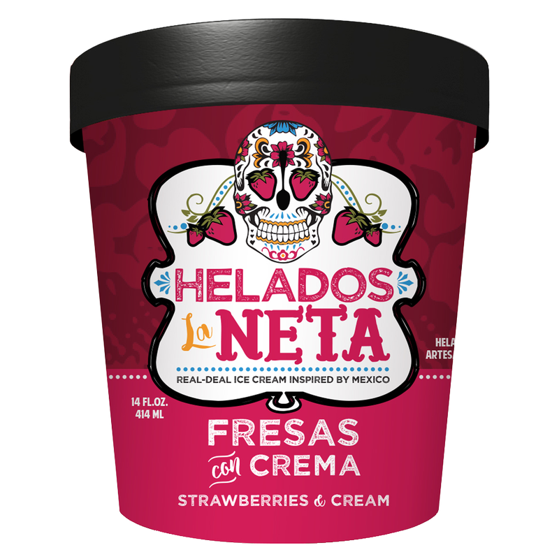 Helados La Neta Strawberries & Cream Ice Cream 14oz