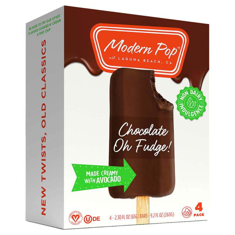 Modern Pop Chocolate Fudge Avocado Based Ice Cream Bars 9.2oz