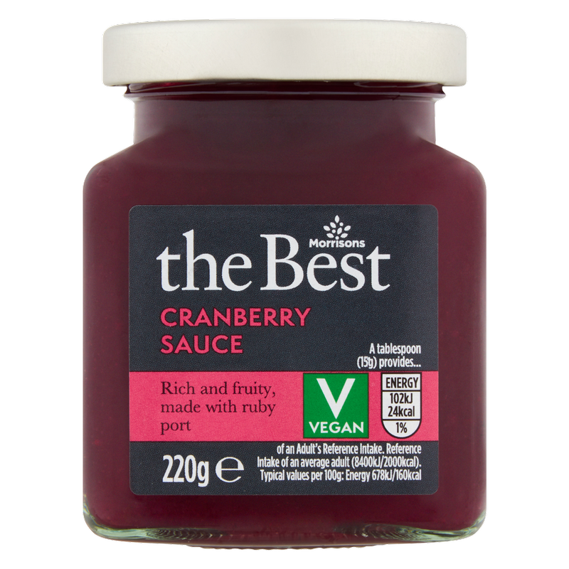 Morrisons The Best Cranberry Sauce With Port, 220g