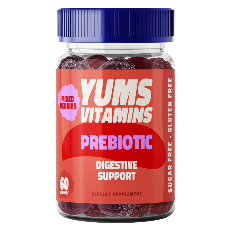 Yums Vitamins Sugar Free Prebiotic Gummies 60ct
