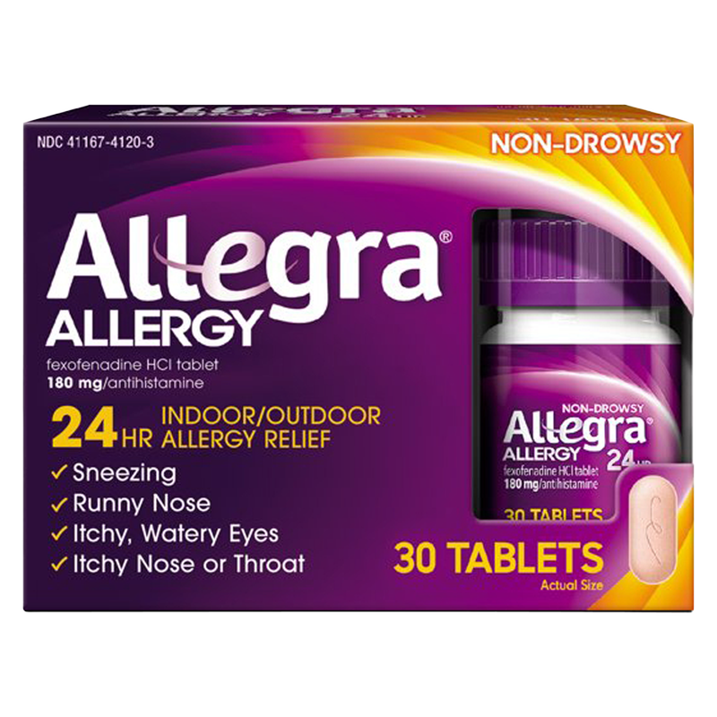 Allegra 24Hour Non-Drowsy Allergy Relief Tablets 30ct