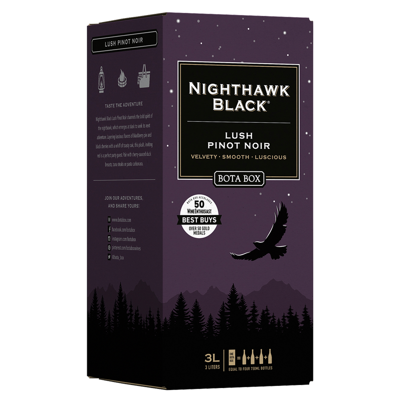 Bota Box Nighthawk Black Lush Pinot Noir 3 L Box