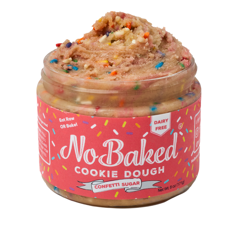 NoBaked Cookie Dough Edible Confetti Sugar Cookie Dough 6oz Jar