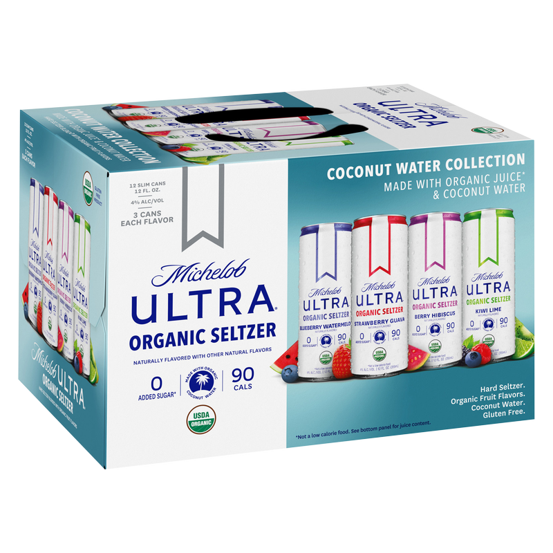 Michelob ULTRA Organic Hard Seltzer Coconut Water Variety Pack 12pk 12oz Cans 4% ABV