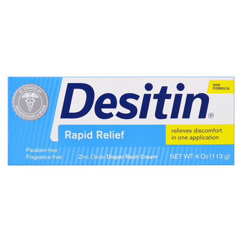 Desitin Rapid Relief Cream For Diaper Rash 4oz
