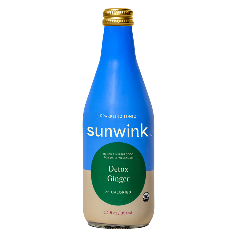 Sunwink Detox Ginger Sparking Tonic 12 oz bottle
