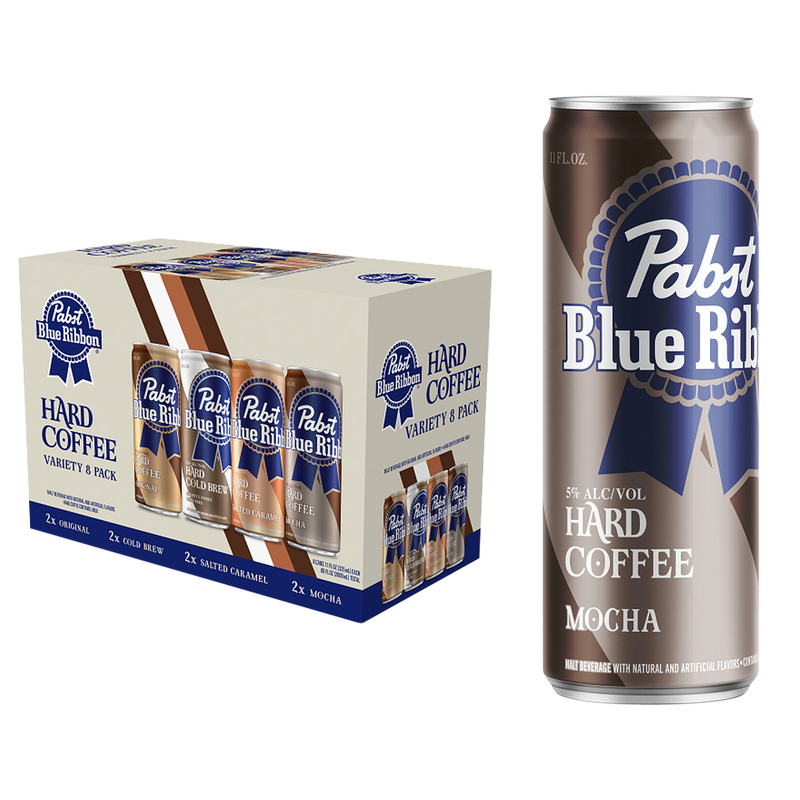 Pabst Blue Ribbon Hard Coffee Variety Pack 8pk 11oz Can 5.0% ABV