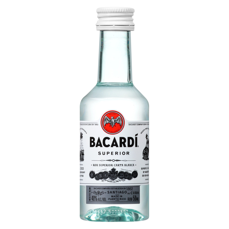 Bacardi Superior White Rum 50ml (80 Proof)