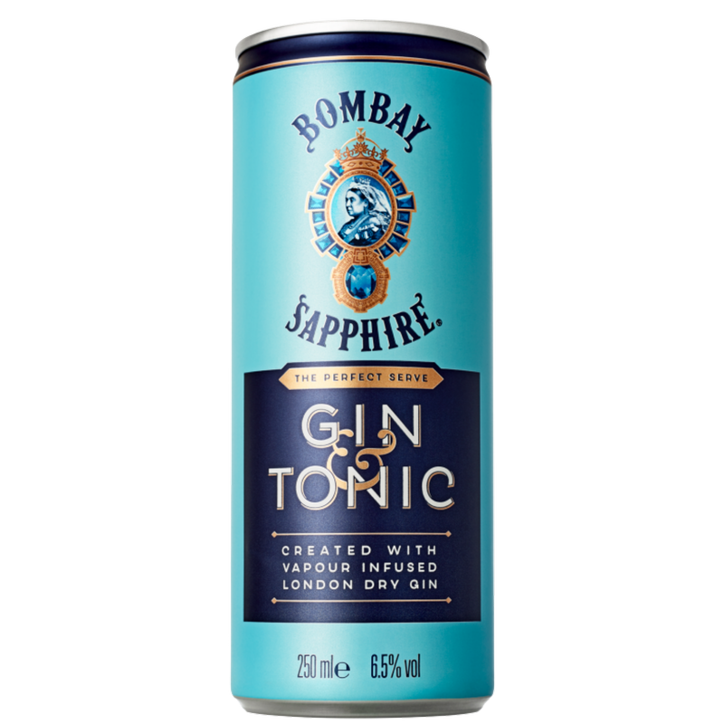 Bombay Sapphire Gin & Tonic, 250ml