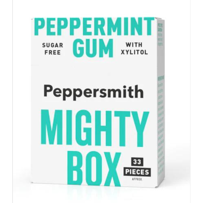 Peppersmith Mighty Box Peppermint Sugar Free Chewing Gum, 50g