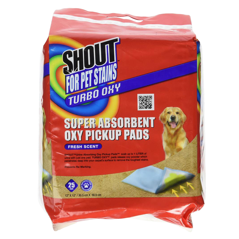 Shout Super Absorbent Oxy Pickup Pads 25ct