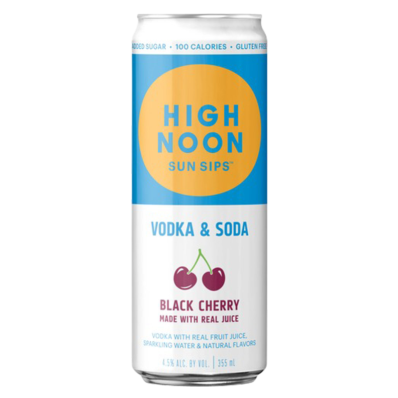 High Noon Black Cherry Vodka Hard Seltzer 4pk 12oz Cans 4.5% ABV